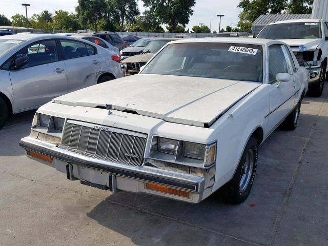 1G4GJ47Y9GP422067 - 1986 BUICK REGAL WHITE photo 2