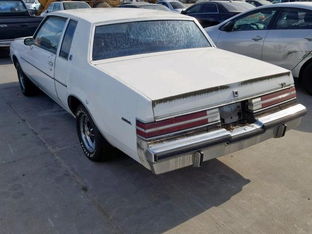 1G4GJ47Y9GP422067 - 1986 BUICK REGAL WHITE photo 3