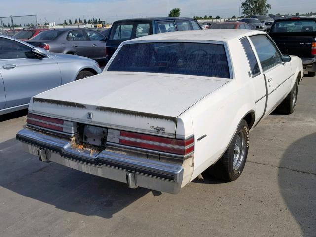 1G4GJ47Y9GP422067 - 1986 BUICK REGAL WHITE photo 4