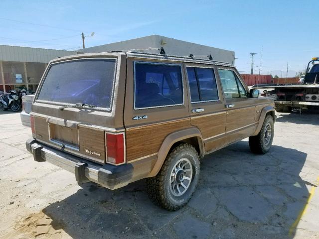 1JCMT7541JT006918 - 1988 JEEP WAGONEER L BROWN photo 4