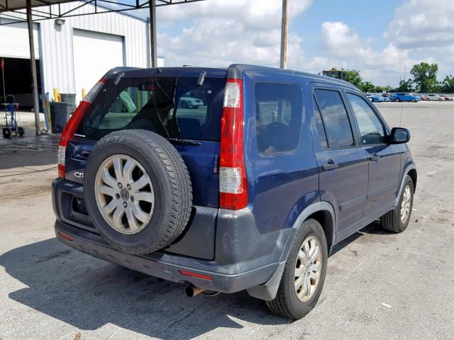 JHLRD78825C037462 - 2005 HONDA CR-V EX BLUE photo 4