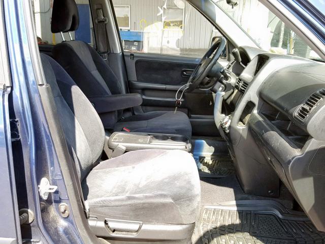 JHLRD78825C037462 - 2005 HONDA CR-V EX BLUE photo 5