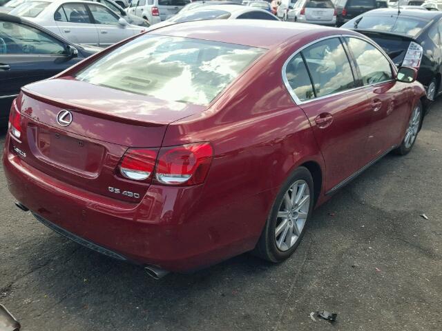 JTHBN96S765002572 - 2006 LEXUS GS GENERAT RED photo 4