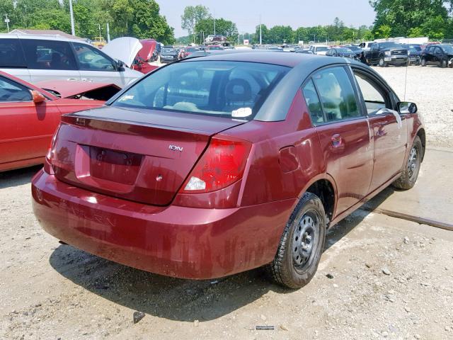 1G8AJ52F83Z130344 - 2003 SATURN ION LEVEL MAROON photo 4