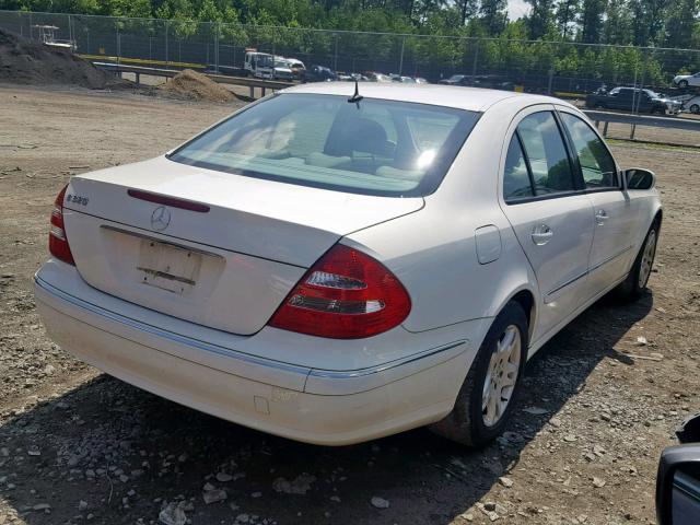 WDBUF65J64A506208 - 2004 MERCEDES-BENZ E 320 WHITE photo 4