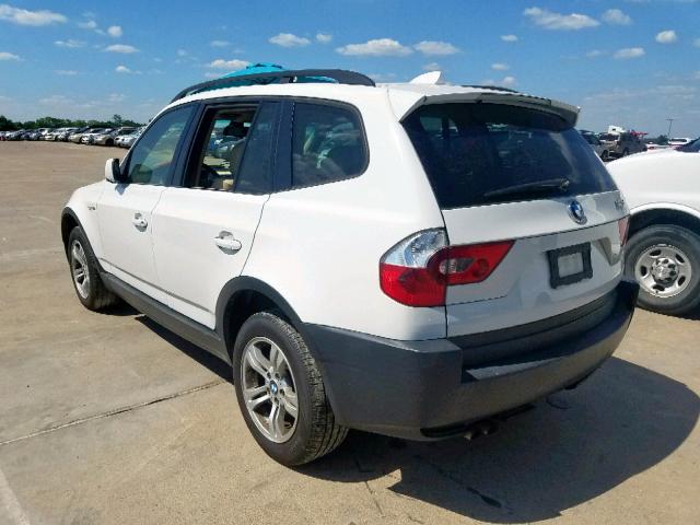 WBXPA93445WD13738 - 2005 BMW X3 3.0I WHITE photo 3