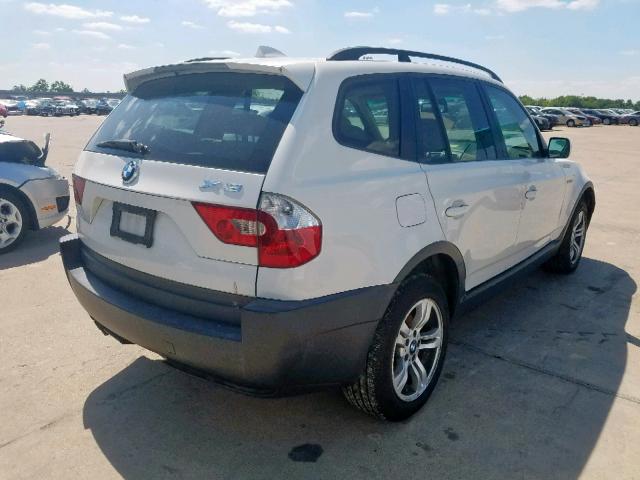 WBXPA93445WD13738 - 2005 BMW X3 3.0I WHITE photo 4