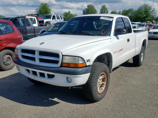 1B7GG22Y2WS751154 - 1998 DODGE DAKOTA WHITE photo 2