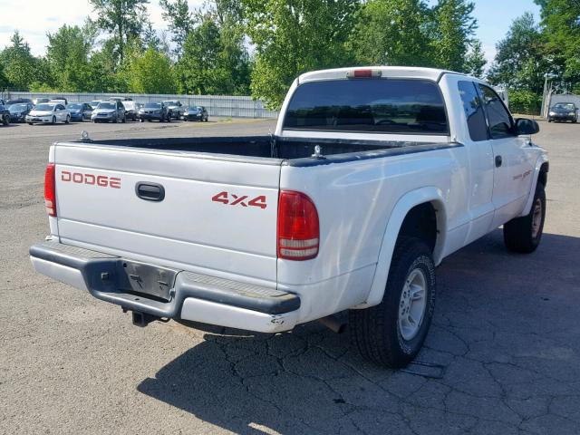 1B7GG22Y2WS751154 - 1998 DODGE DAKOTA WHITE photo 4