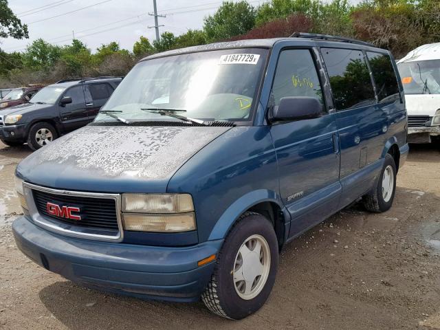 1GKDM19W0YB515670 - 2000 GMC SAFARI XT GREEN photo 2