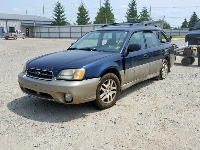 4S3BH675647632259 - 2004 SUBARU LEGACY OUT BLUE photo 2