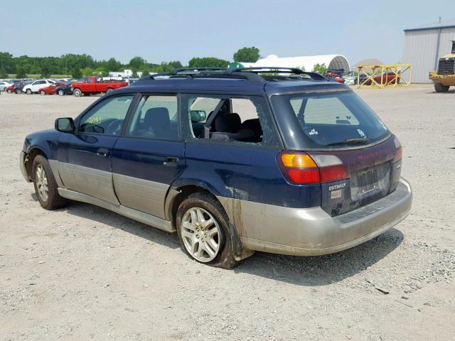 4S3BH675647632259 - 2004 SUBARU LEGACY OUT BLUE photo 3