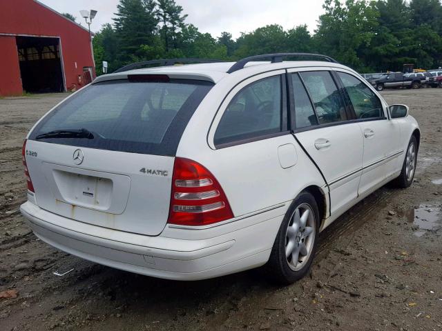 WDBRH84J93F393126 - 2003 MERCEDES-BENZ C 320 4MAT WHITE photo 4