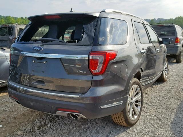 1FM5K8F83KGB10235 - 2019 FORD EXPLORER L GRAY photo 4