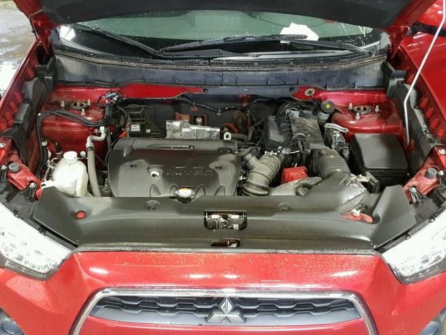 4A4AP3AU4DE006470 - 2013 MITSUBISHI OUTLANDER RED photo 7