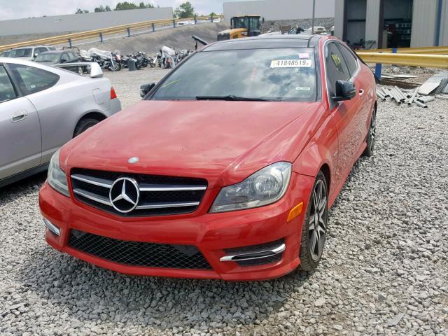 WDDGJ4HB7DG068727 - 2013 MERCEDES-BENZ C 250 RED photo 2