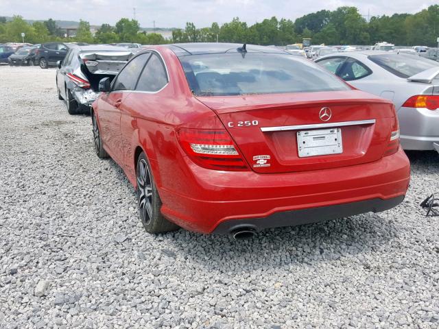 WDDGJ4HB7DG068727 - 2013 MERCEDES-BENZ C 250 RED photo 3