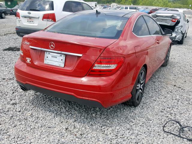 WDDGJ4HB7DG068727 - 2013 MERCEDES-BENZ C 250 RED photo 4