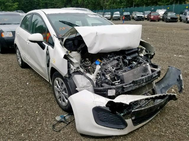 KNADM5A38E6409070 - 2014 KIA RIO LX WHITE photo 1