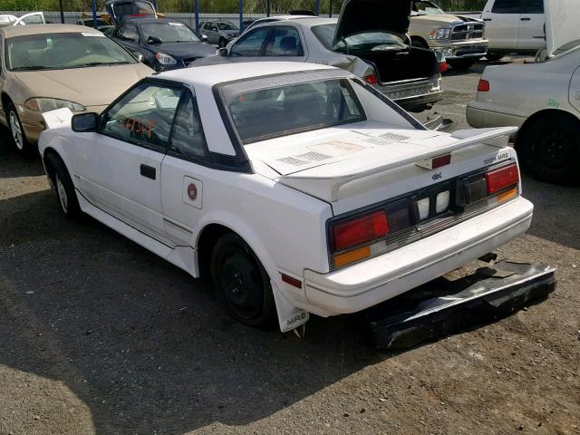 JT2AW150XH0116032 - 1987 TOYOTA MR2 WHITE photo 3