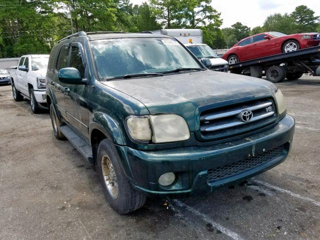 5TDZT38A91S048575 - 2001 TOYOTA SEQUOIA LI GREEN photo 1