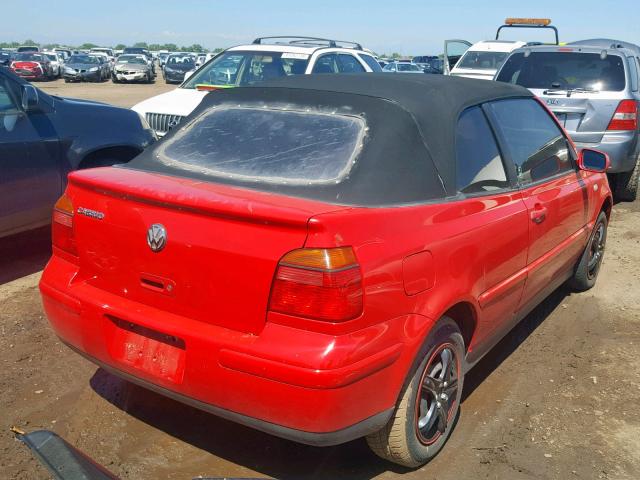 3VWCC21VX1M811908 - 2001 VOLKSWAGEN CABRIO GLS RED photo 4