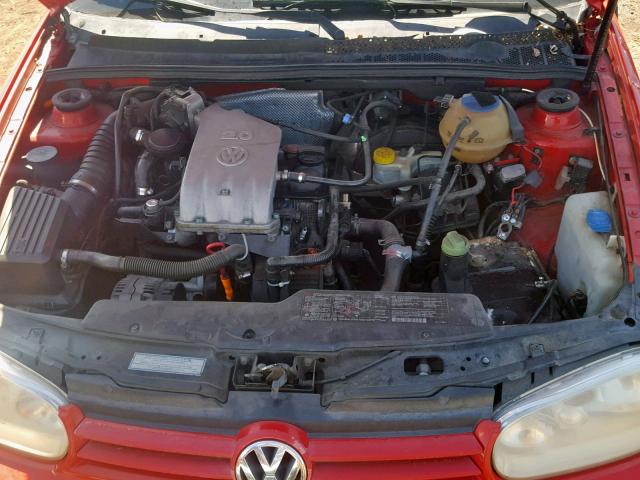 3VWCC21VX1M811908 - 2001 VOLKSWAGEN CABRIO GLS RED photo 7