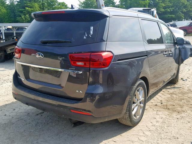 KNDMB5C16K6510821 - 2019 KIA SEDONA LX GRAY photo 4