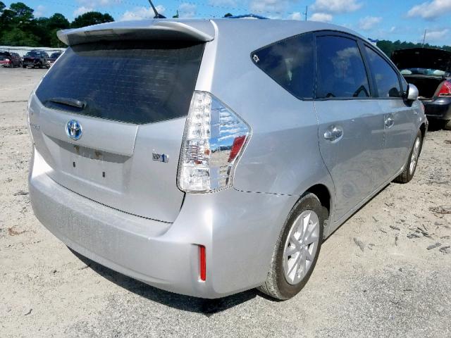 JTDZN3EU7E3301540 - 2014 TOYOTA PRIUS V SILVER photo 4