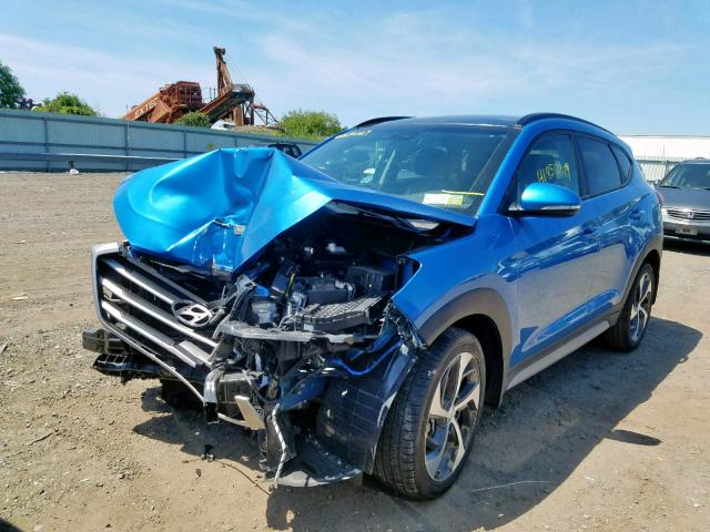 KM8J3CA24HU555482 - 2017 HYUNDAI TUCSON LIM BLUE photo 2