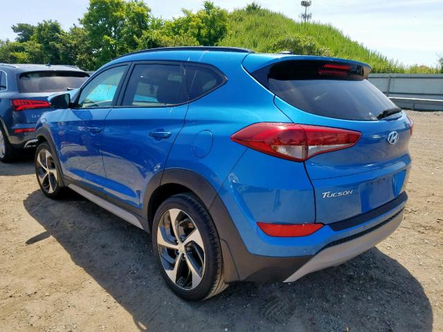 KM8J3CA24HU555482 - 2017 HYUNDAI TUCSON LIM BLUE photo 3