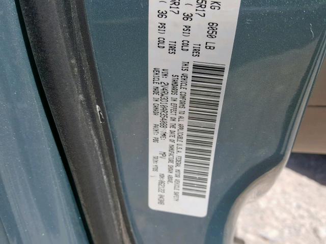 2V4RW3D10AR354088 - 2010 VOLKSWAGEN ROUTAN SE BLUE photo 10