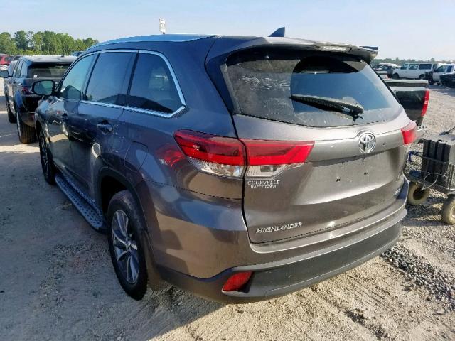 5TDKZRFHXHS196859 - 2017 TOYOTA HIGHLANDER GRAY photo 3