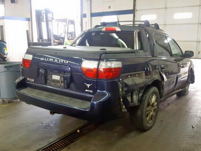 4S4BT63C655106158 - 2005 SUBARU BAJA TURBO BLUE photo 4