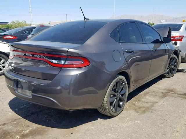 1C3CDFFA5GD821736 - 2016 DODGE DART SXT S GRAY photo 4