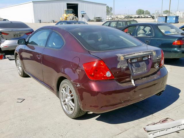 JTKDE177670206275 - 2007 TOYOTA SCION TC PURPLE photo 3