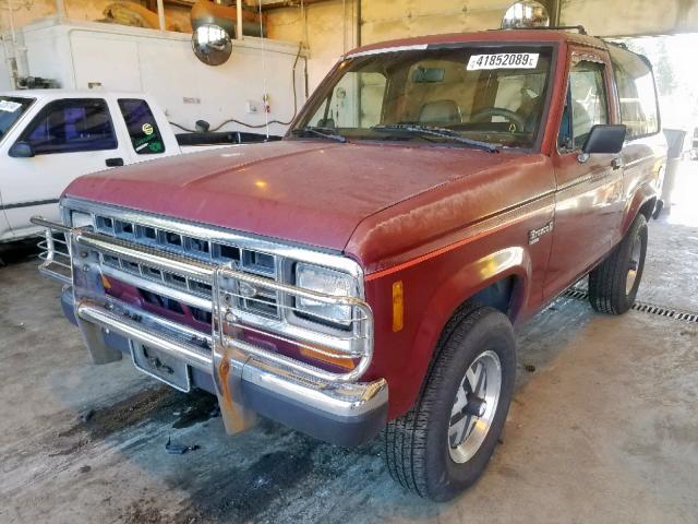 1FMCU14T2JUA83707 - 1988 FORD BRONCO II BURGUNDY photo 2