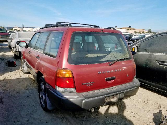 JF1SF6559WH709492 - 1998 SUBARU FORESTER S RED photo 3