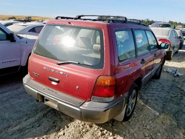 JF1SF6559WH709492 - 1998 SUBARU FORESTER S RED photo 4