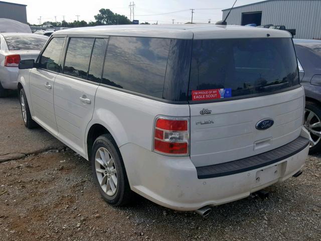 2FMGK5B8XEBD12711 - 2014 FORD FLEX SE WHITE photo 3