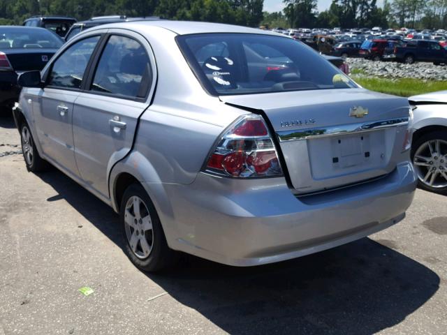 KL1TD56698B067763 - 2008 CHEVROLET AVEO BASE Gümüş foto 3