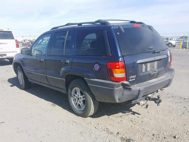 1J4GW48S54C400600 - 2004 JEEP GRAND CHER BLUE photo 3