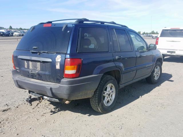 1J4GW48S54C400600 - 2004 JEEP GRAND CHER BLUE photo 4