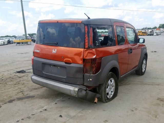 5J6YH27644L026777 - 2004 HONDA ELEMENT EX ORANGE photo 4