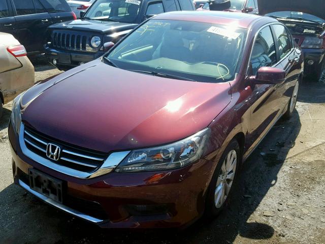 1HGCR2F84EA170635 - 2014 HONDA ACCORD EXL MAROON photo 2