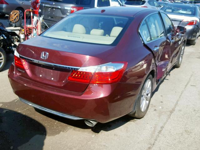 1HGCR2F84EA170635 - 2014 HONDA ACCORD EXL MAROON photo 4