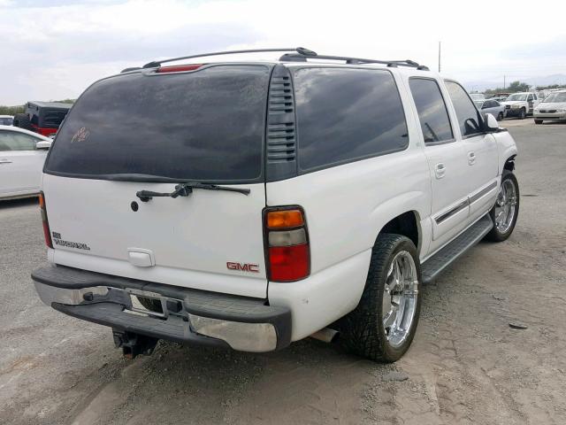 3GKEC16Z75G222566 - 2005 GMC YUKON XL C WHITE photo 4