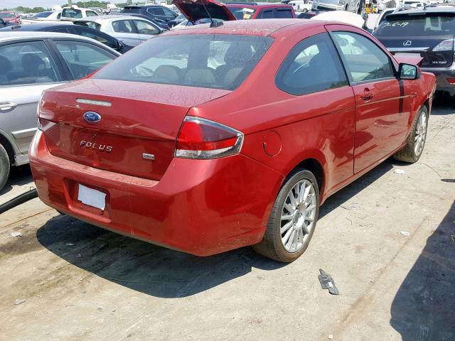 1FAHP33N19W189880 - 2009 FORD FOCUS SES RED photo 4