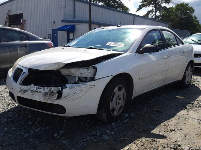 1G2ZF57B884109342 - 2008 PONTIAC G6 VALUE L WHITE photo 2