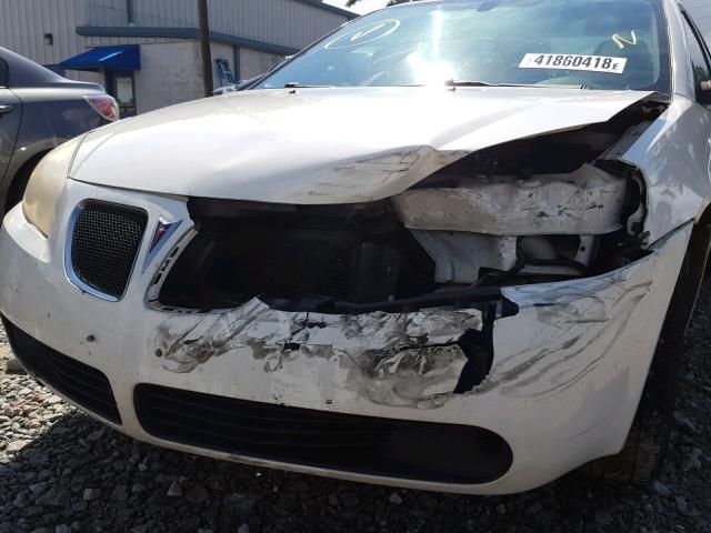 1G2ZF57B884109342 - 2008 PONTIAC G6 VALUE L WHITE photo 9